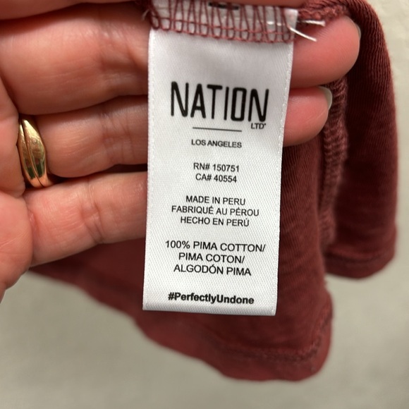 Nation LTD Brick Red/ Burnt Orange Ruffle Sleeveless Top S - Picture 3 of 5